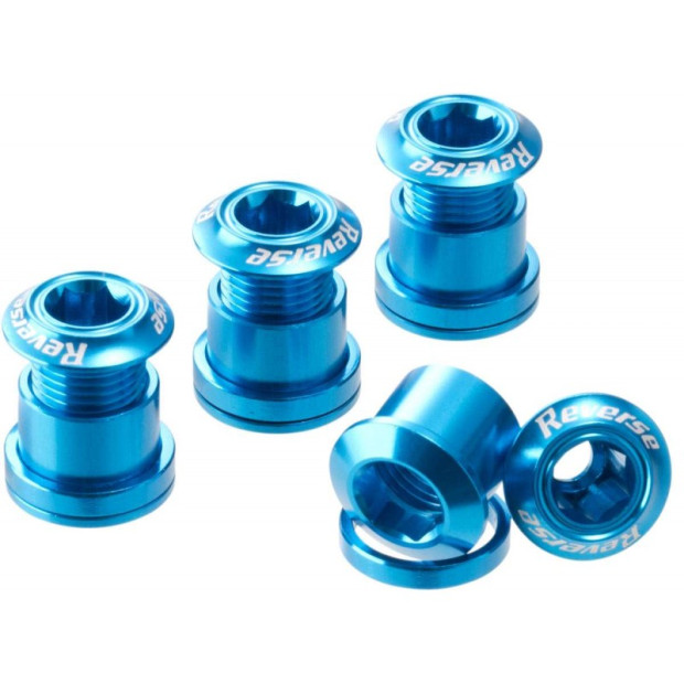 Reverse Chainring Bolts light blue