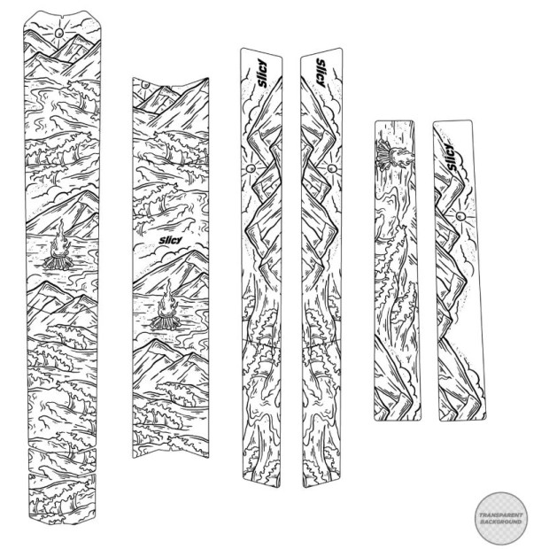 Slicy Sublimistick Colors Frame Protectors - Matt