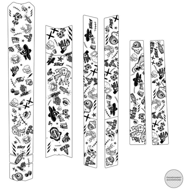 Slicy Sublimistick Colors Frame Protectors - Matt