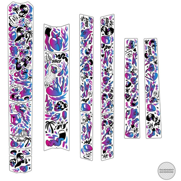 Slicy Sublimistick Colors Frame Protectors - Matt
