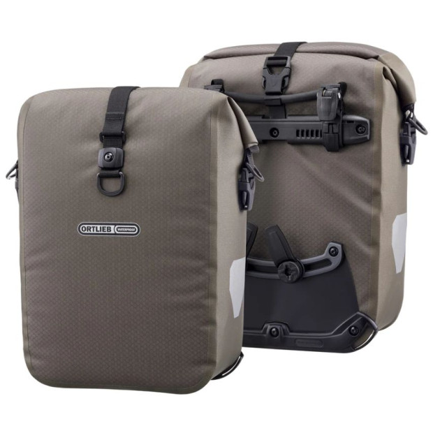 Pair of Ortlieb Gravel-Pack Panniers 25L - Dark Sand