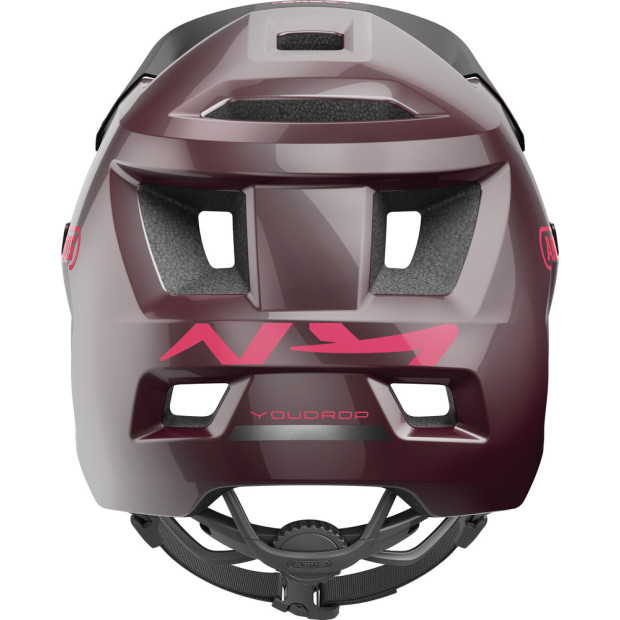 Abus YouDrop Child MTB Helmet - Wildberry Red