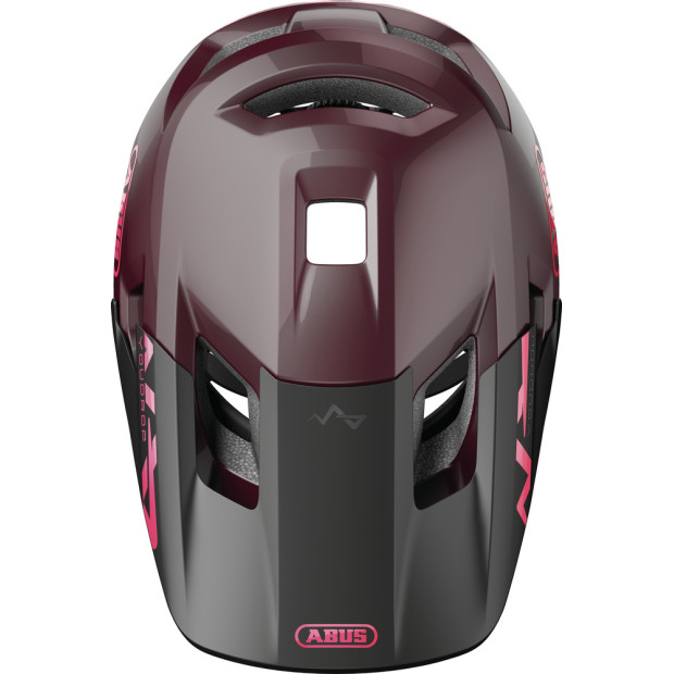 Abus YouDrop Child MTB Helmet - Wildberry Red