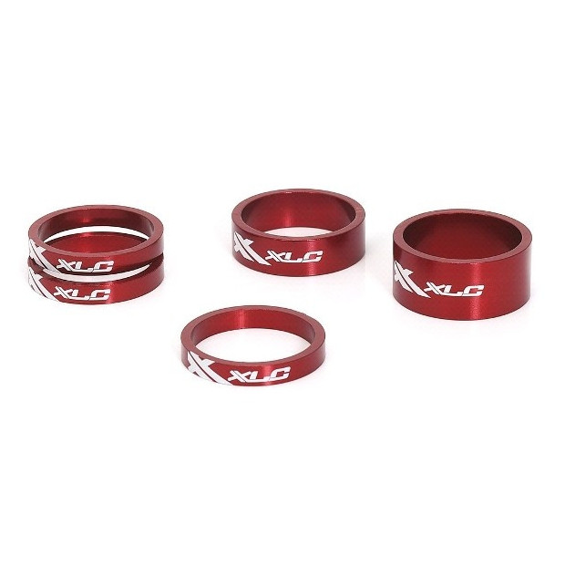 Spacers Kit  XLC AS-A02 1' 1/8 ( 5 / 5 / 5 / 10 / 15 ) Red
