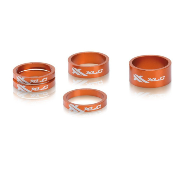 Spacers Kit  XLC AS-A02 1' 1/8 ( 5 / 5 / 5 / 10 / 15 ) Orange