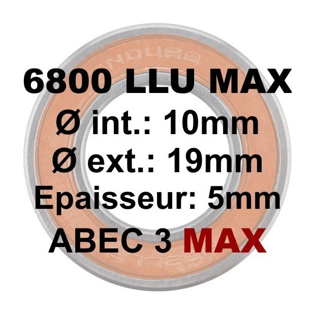 Enduro Bearing 6900 LLU Max bearing - 10 x 19 x 5