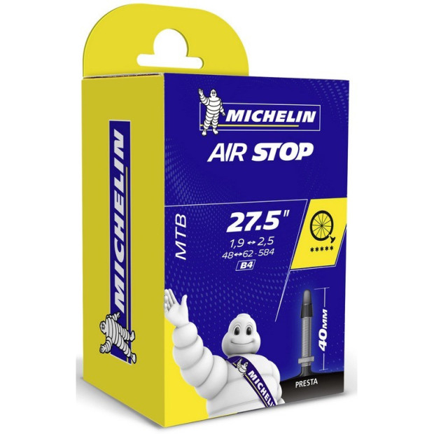 Michelin B4 Innertube Airstop Presta 40 mm - [48/62 - 584] 27.5' x 1.9/2.5