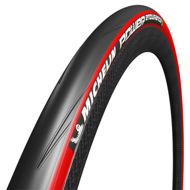 Michelin Power Endurance Tyre - Black/Red 700X25c