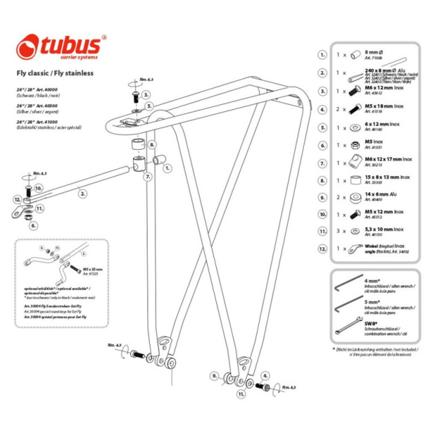 Tubus Fly Classic Rear Rack Black