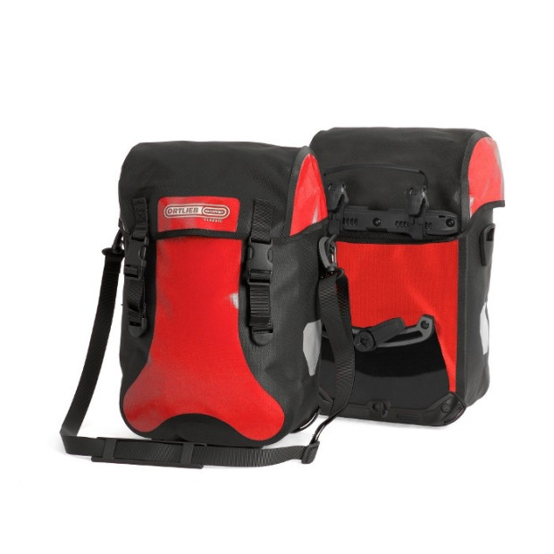 Pair of Ortlieb Sport-Packer Classic Bike Panniers 30L Red / Black