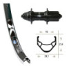 Shimano FH-T3000 / Ryde 28' X-star 19 Rear Wheel - 19-622