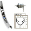 Rear Wheel Gear Hub Shimano/Rigida  Nexus 7 s 24' - Coaster Brake