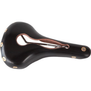 Gilles Berthoud Aravis Open Leather Saddle - Black