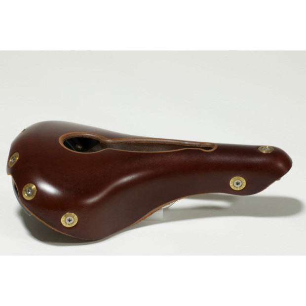 Gilles Berthoud Marie Blanque Open Leather Saddle - Brown