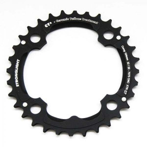 Stronglight MTB Type CT2 Shimano XTR FC-M970 104 mm 9 s Middle Triple Chainring - Black