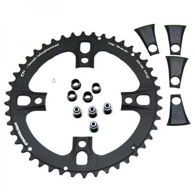 Stronglight MTB Type CT2 Shimano XTR FC-M970 104 mm 9 s Outside Triple Chainring - Black