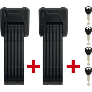 Twinset Abus Bordo Granit X-Plus 6500 Black SH Folding Lock - 85 cm