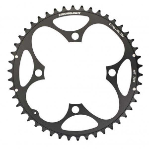 Stronglight MTB Type 7075-T6 104 mm 10 s Outside Triple Chainring - Black 44 Teeth