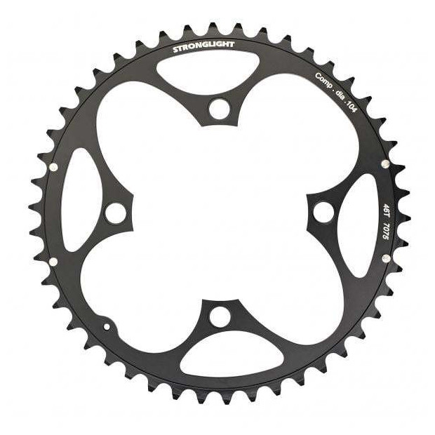 Stronglight MTB Type 7075-T6 104 mm 10 s Outside Triple Chainring - Black 44 Teeth