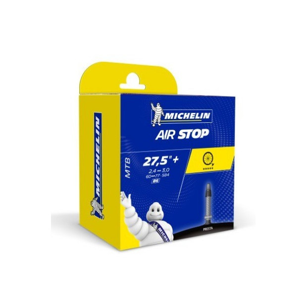 Michelin Airstop 27,5" PLUS Inner Tube - 27.5"x2.4 / 3.00 - Presta