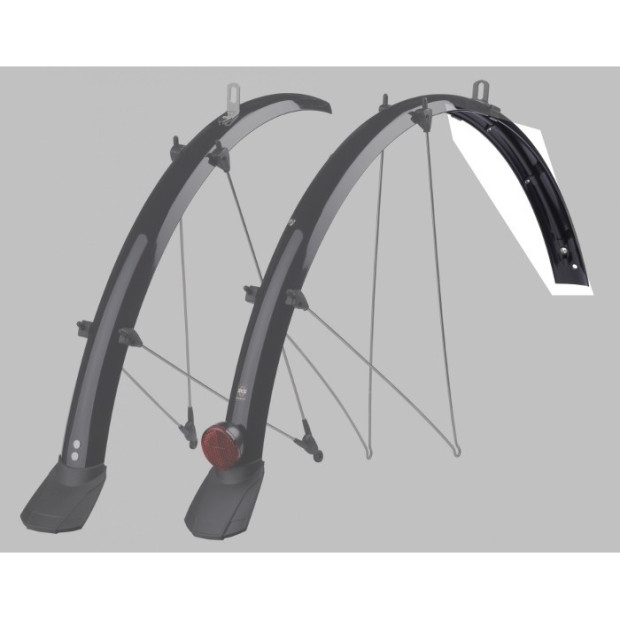 SKS Bluemels Trekking 28' 11187 Mudguards 45 mm [With Cable Tunnel] - Black