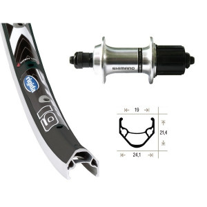 Rear Wheel Rigida / Shimano TX 500 30 28 ' (622 / 19)