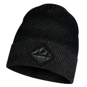 Buff Knitted Maks Beanie - Black