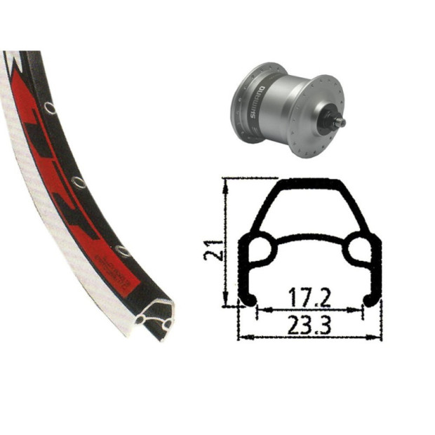 Wheel Hub Dynamo 28' Shimano DH3N30 Rodi AV 17 (62219)
