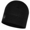 Buff Midweight Merino Wool Beanie - Solid Black