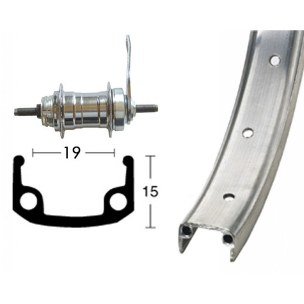 Rear Wheel Gear Hub 20' 1.75 - Coaster Brake