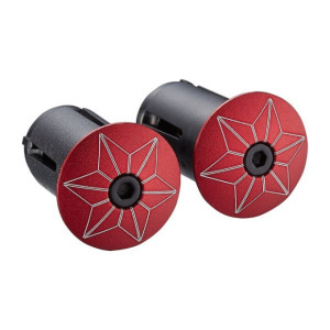 Supacaz Star Plugz Anodized Bar plugs - Red