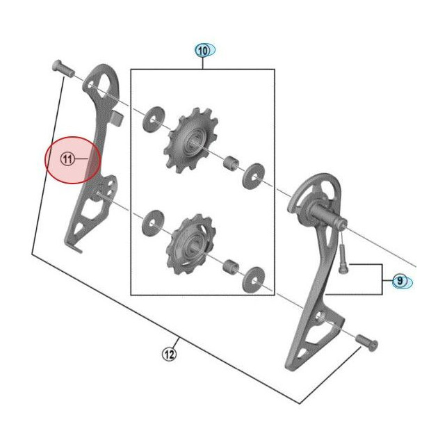 Shimano 105 RD-R7000-GS Inner Derailleur Cage