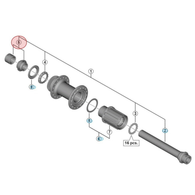 Shimano 105 FH-R7070 Hub Locking Unit