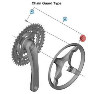 Shimano Altus FC-TY501 Crankset Guard with Screws