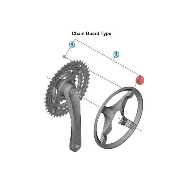 Shimano Altus FC-TY501 Crankset Guard with Screws