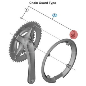 Shimano Altus FC-MT210-2 Crankset Guard with Screws