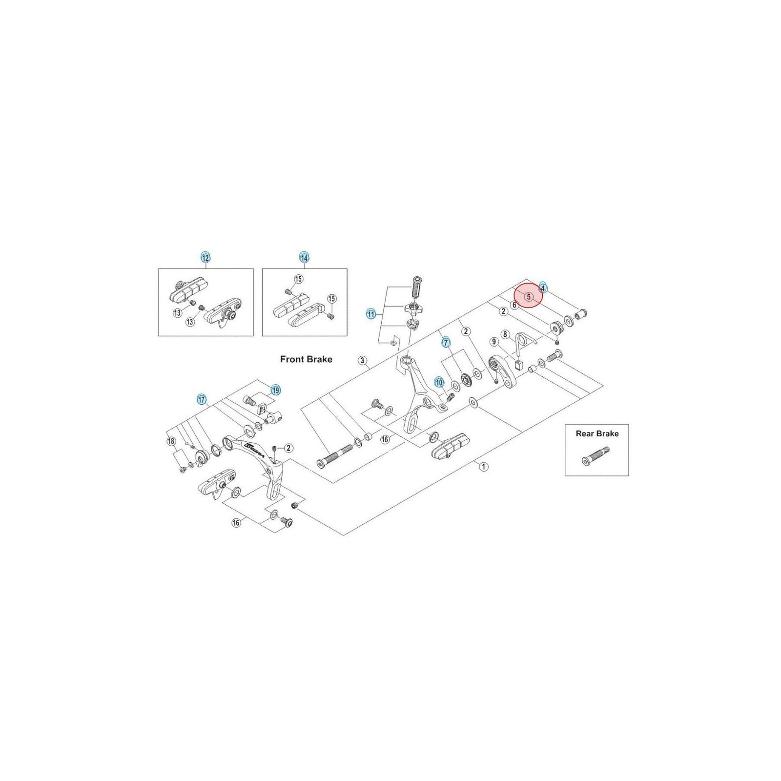 Shimano Ultegra BR-6700 Brake Caliper Spacer