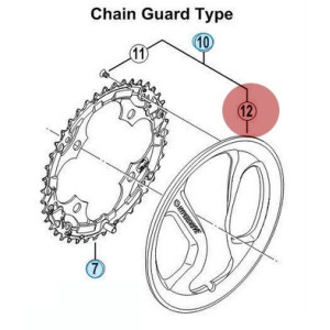 Shimano Acera FC-M361 Crankset Guard with Screws