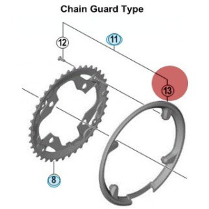 Shimano Acera FC-M3000 Crankset Guard with Screws