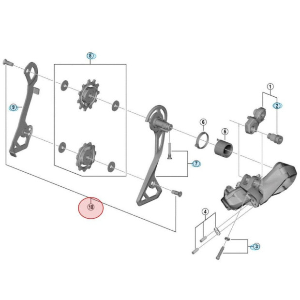 Shimano Ultegra Di2 RD-R8050 Rear Derailleur Pulley Bolts