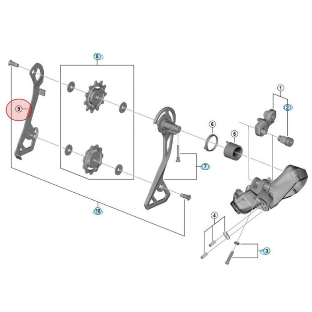 Shimano Ultegra Di2 RD-R8050-GS Rear Derailleur Inner Cage