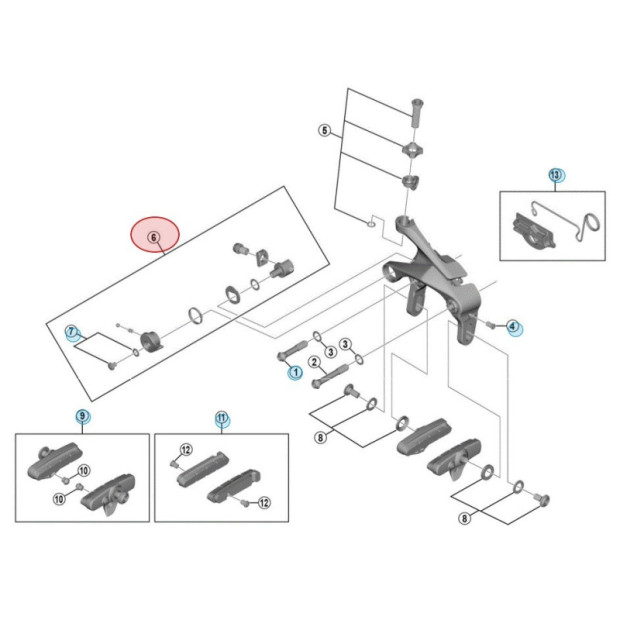 Quick Release for Shimano Ultegra BR-R8000 Brake Caliper