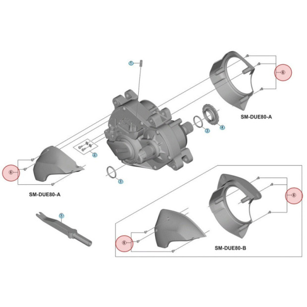 Shimano SM-DU80-A Power Unit Cover for STEPS E8000