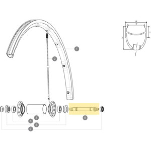 Mavic R-Sys/Ksyrium Sl/Ksyrium SLS Front Wheel Axle