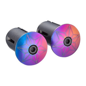 Supacaz Star Plugz Anodized Bar plugs - Oil Slick