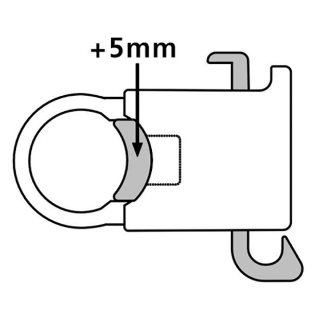 Klickfix Distance set 5mm extension for handlebaradapter - 0211DI