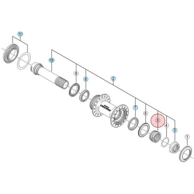 Shimano Deore HB-M618 Right Hub Cone