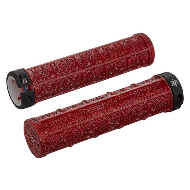 Supacaz Grizips Bling Lockon Bar Grips Red