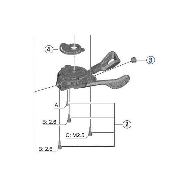 Shimano Deore XT SL-M8000 Shift Lever Body - Left - 11 Speed