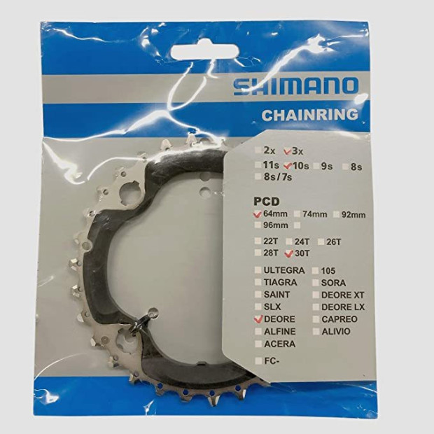 The Shimano Deore FC-M6000 middle chainring will give you good chain engagement and fast, smoot